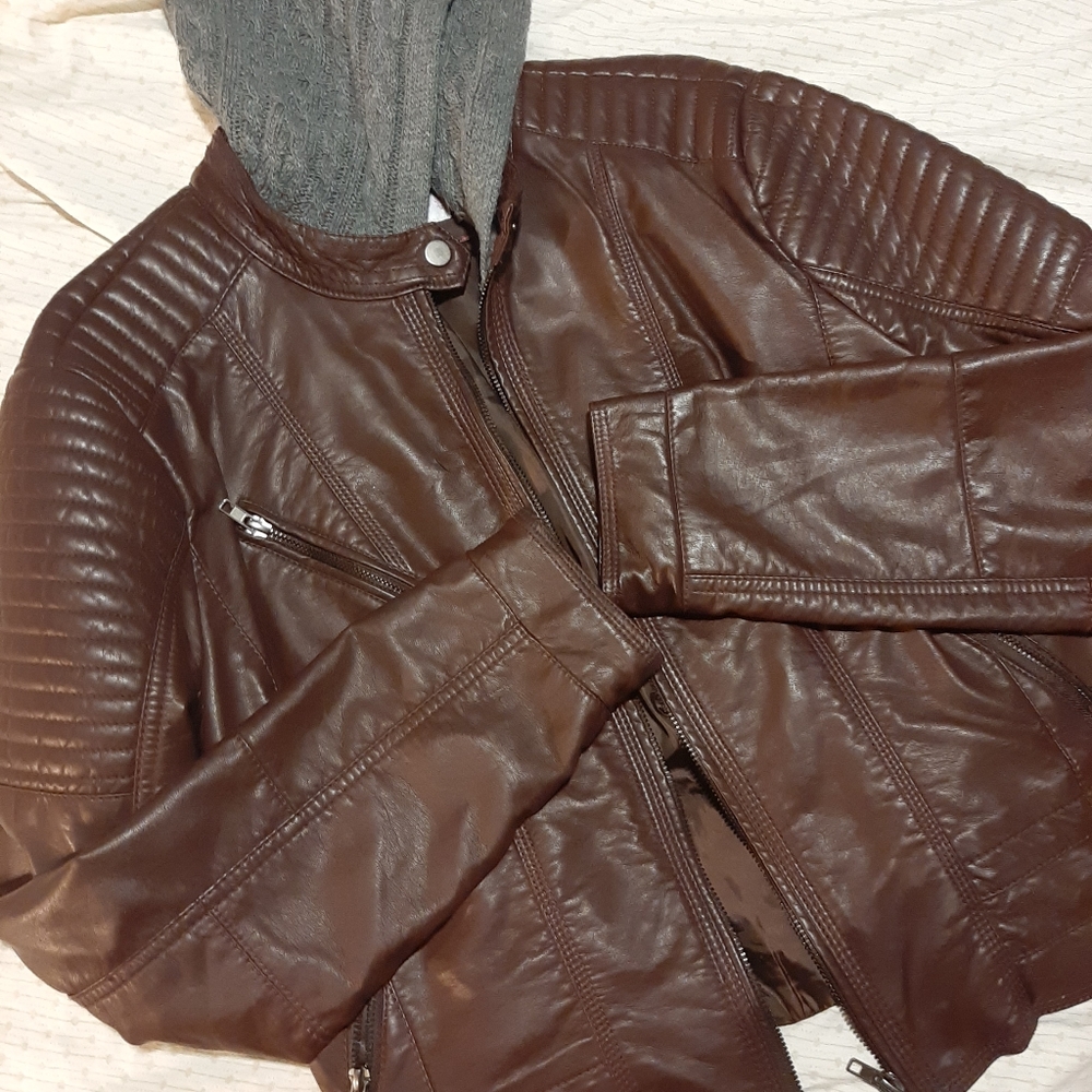Faux leather jacket